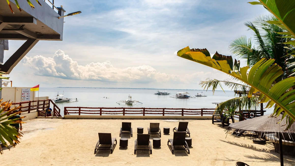 Mactan beachfront resort setting